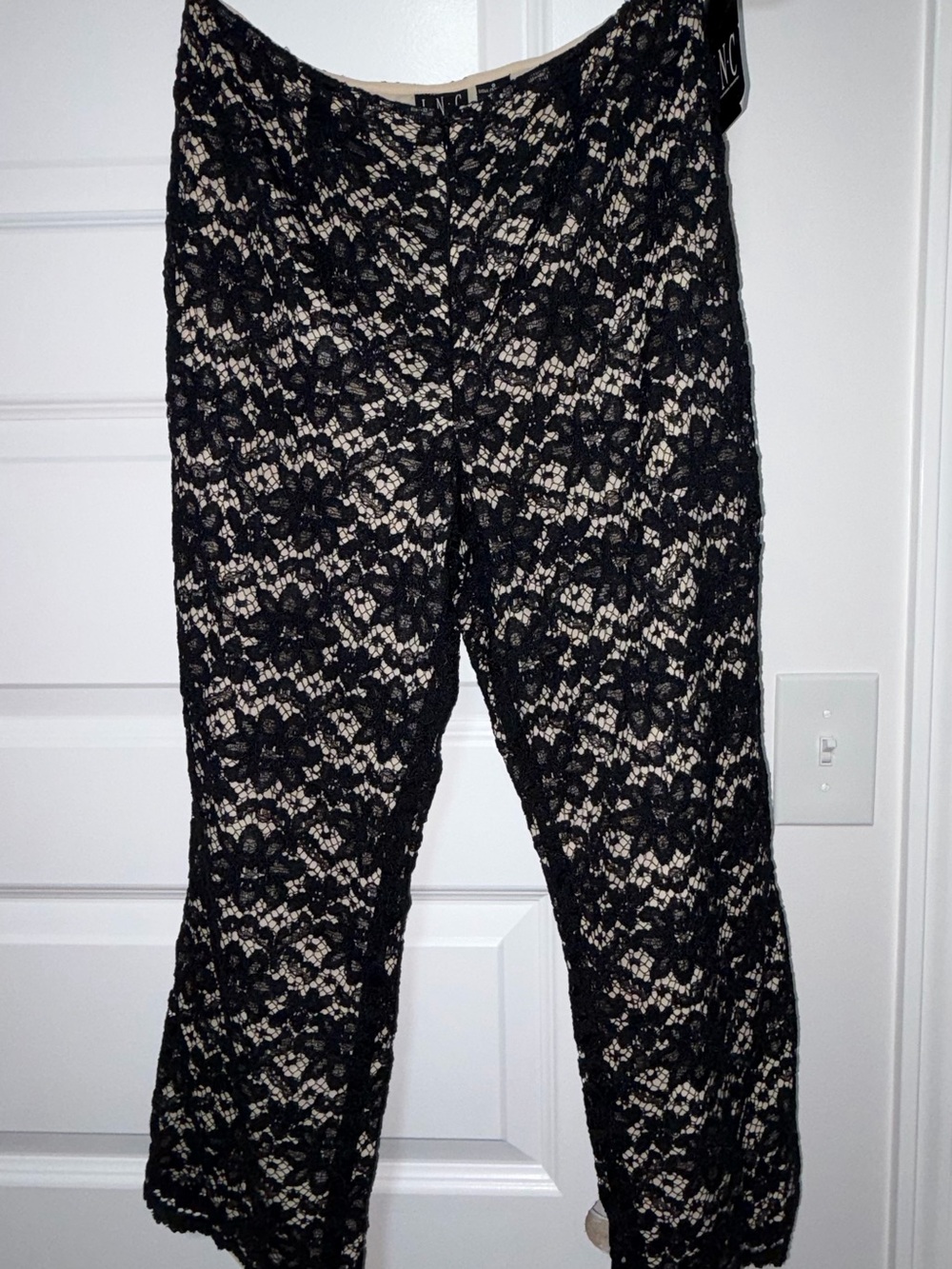 Black Lace Overlay Trousers size 8